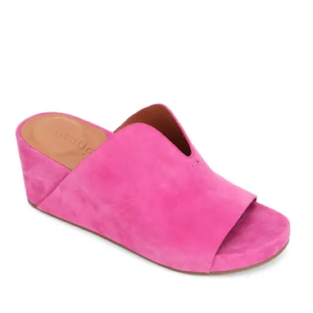 Bright Pink Women's Slide Wedge Sandal